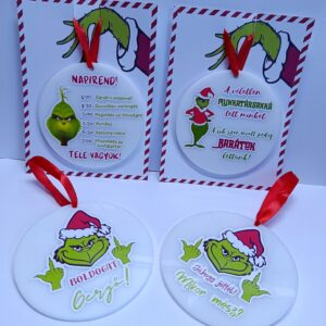 Grincs Karácsonyfadísz Fehér